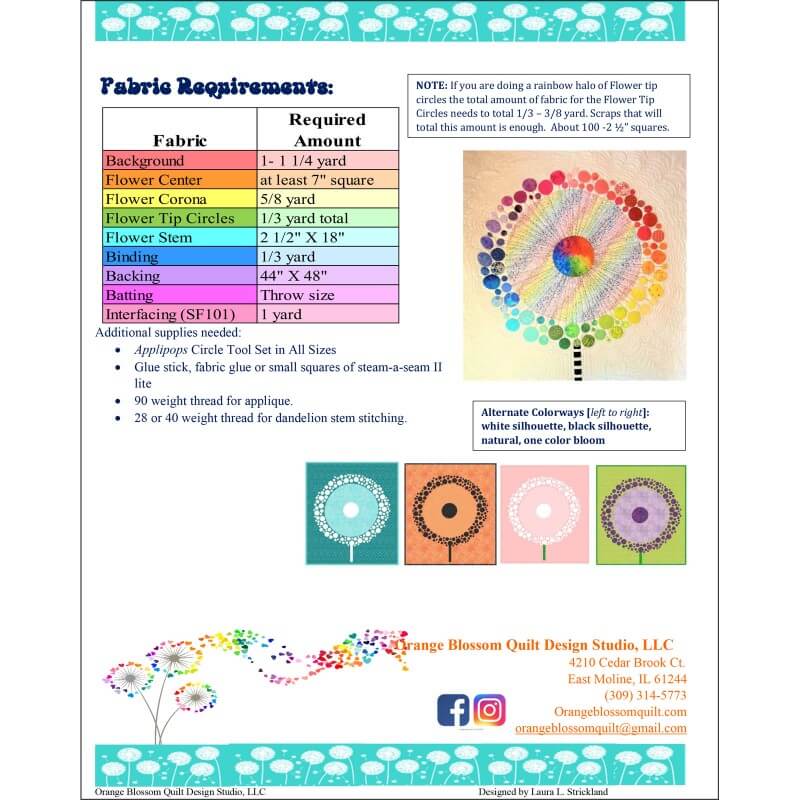 Requirements for Blowing in the Wind quilt