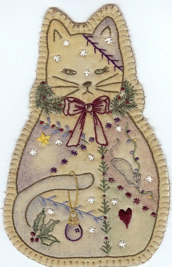 Vintage Christmas Ornament Kitty