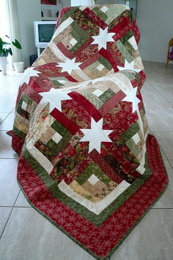 Just One Jelly Roll - Log Cabin Hidden Stars