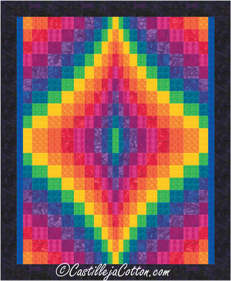 Double Bargello Jewel Quilt Pattern by Castilleja Cotton