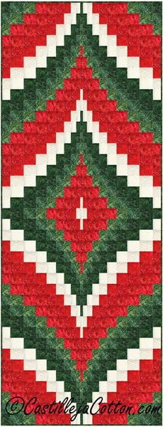 Christmas Diamonds Runner Pattern by Castilleja Cotton