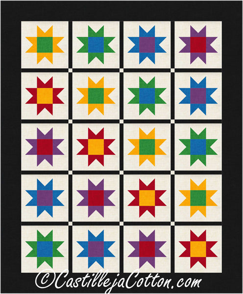 Chubby Stars Quilt Pattern by Castilleja Cotton