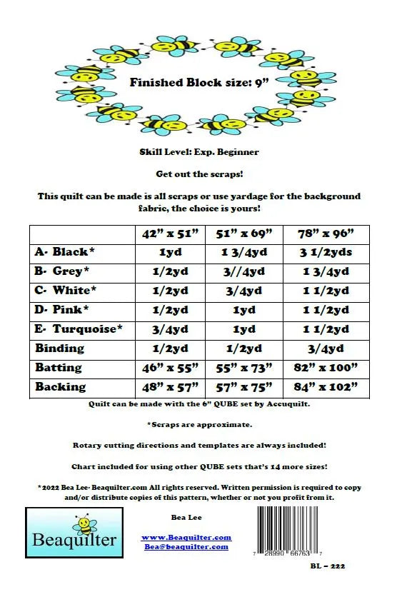 Back of the Coin Toss Downloadable Pattern by Beaquilter