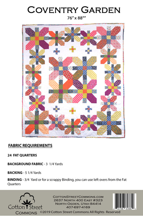 Back of the Coventry Garden Downloadable Pattern by Cotton Street Commons