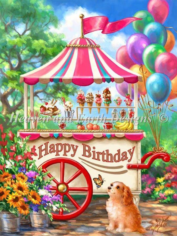 Happy Birthday Cross Stitch By Dona Gelsinger
