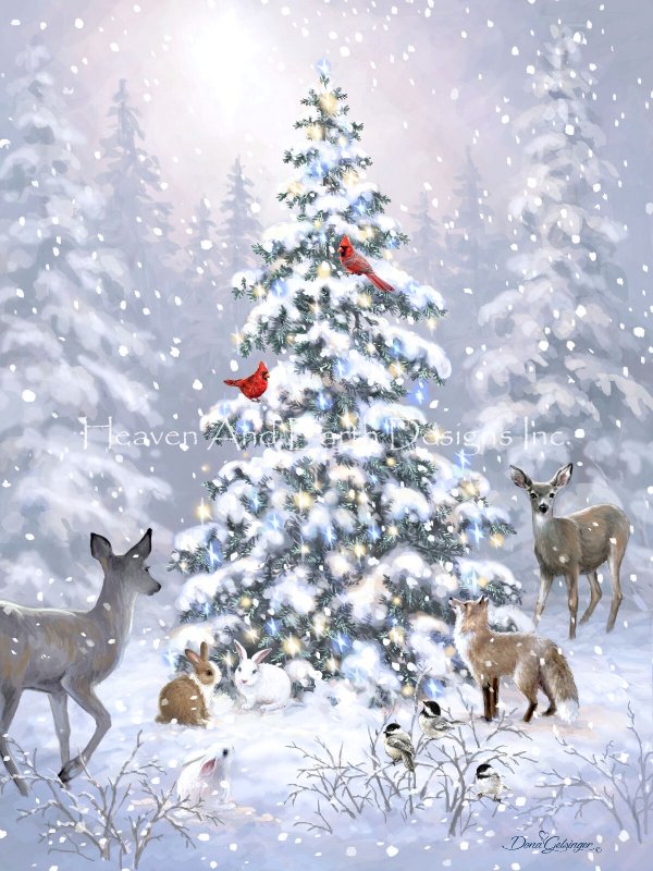 Woodland Christmas Cross Stitch By Dona Gelsinger
