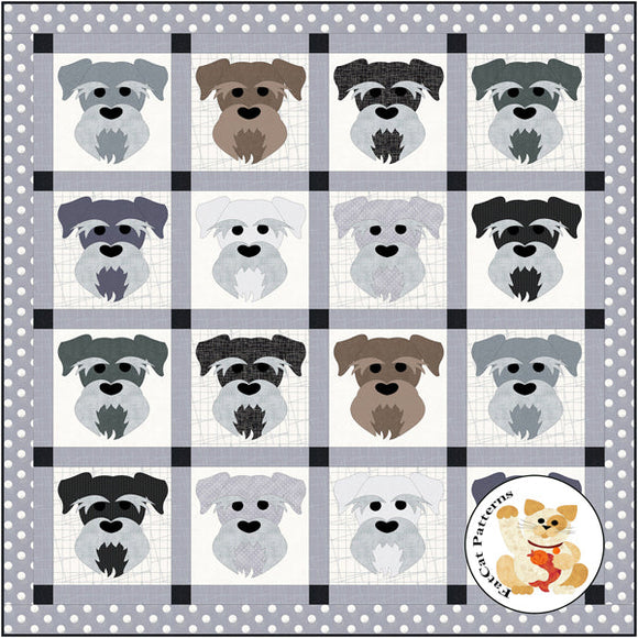 Dog Days, Schnauzer Downloadable Pattern by FatCat Patterns