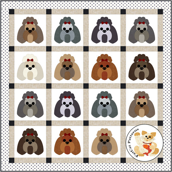 Dog Days, Shih Tzu Downloadable Pattern by FatCat Patterns