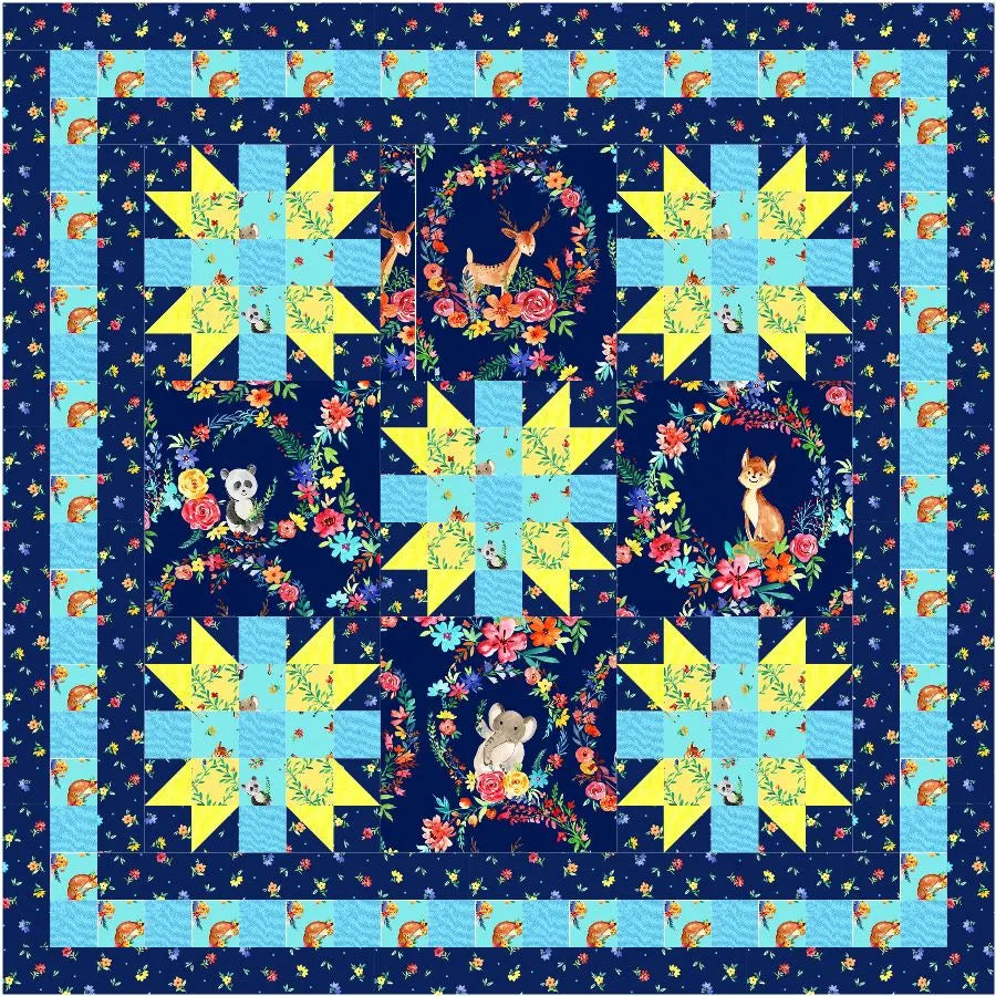 Forest Flowers Downloadable Pattern by Beaquilter