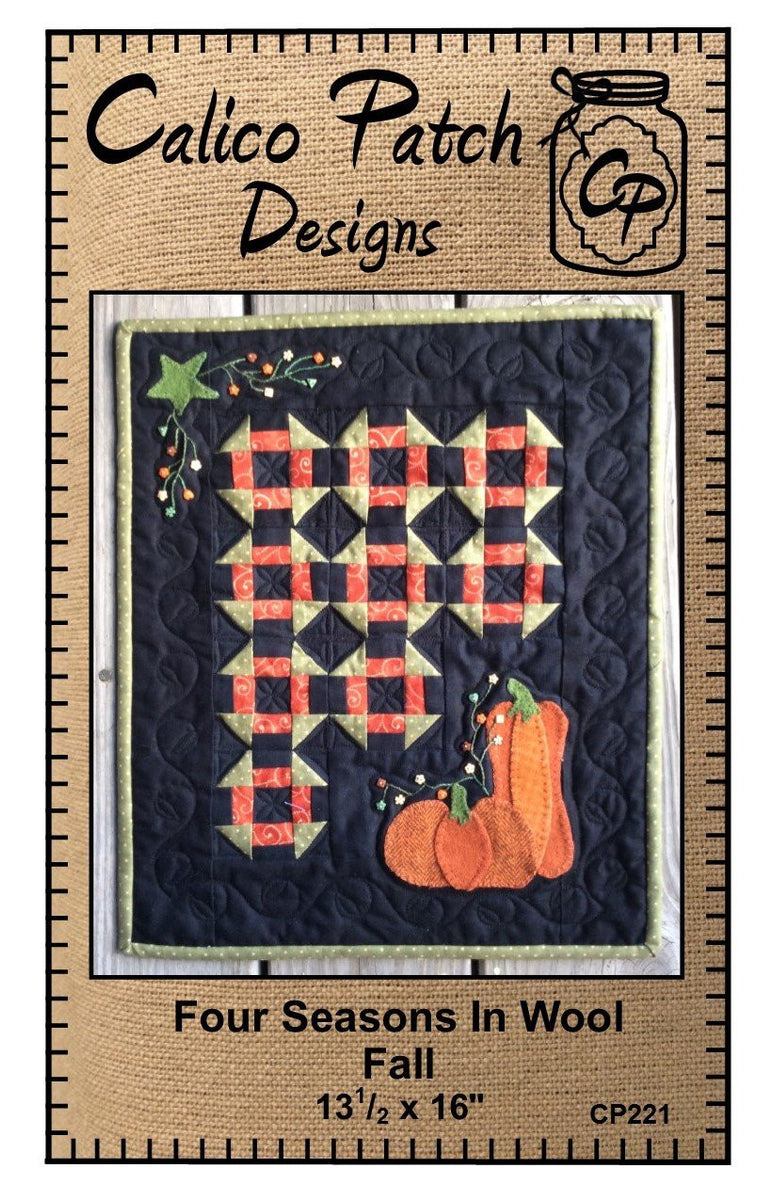 Four Seasons In Wool Fall Pattern Quilting Books Patterns and Notions