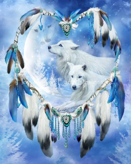 Heart Of A Wolf Cross Stitch By Carol Cavalaris