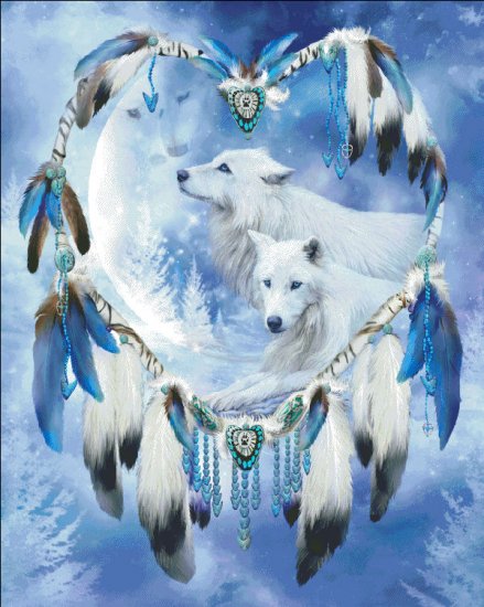 Heart Of A Wolf Cross Stitch By Carol Cavalaris