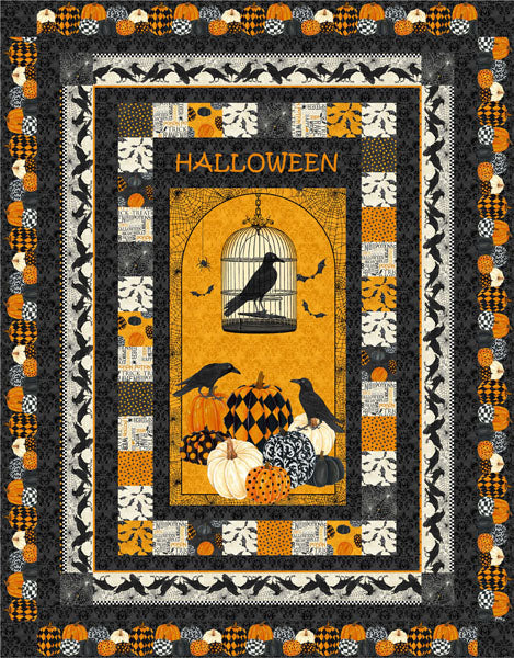 Raven's Halloween Quilt Pattern by Hedgehog Quilts