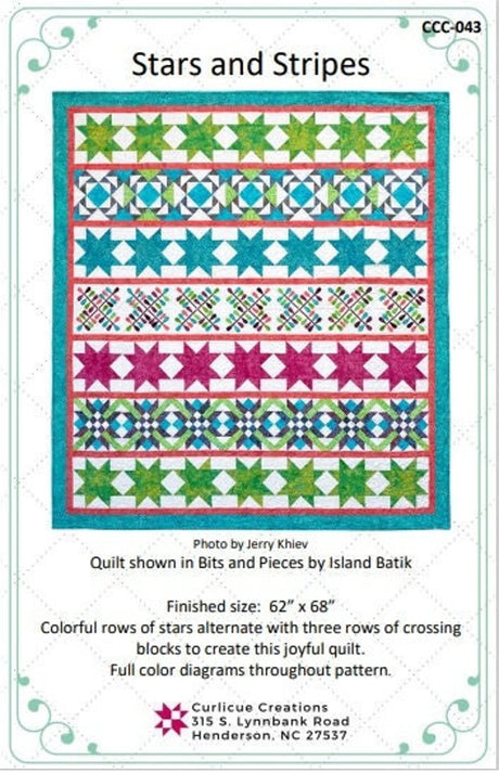 Stars and Stripes Quilt Pattern by Curlicue Creations