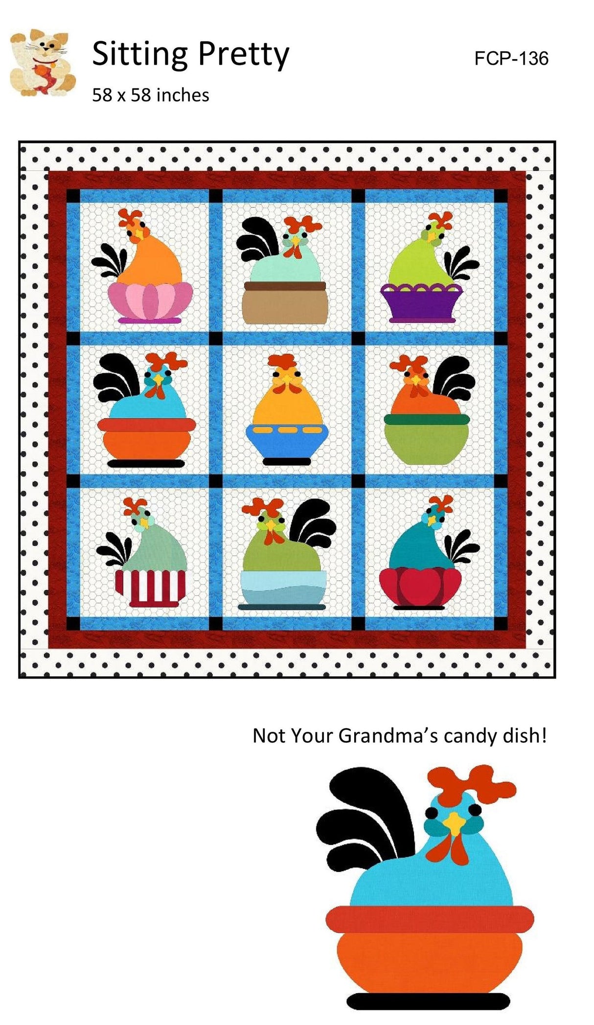 Sitting Pretty Downloadable Pattern by FatCat Patterns