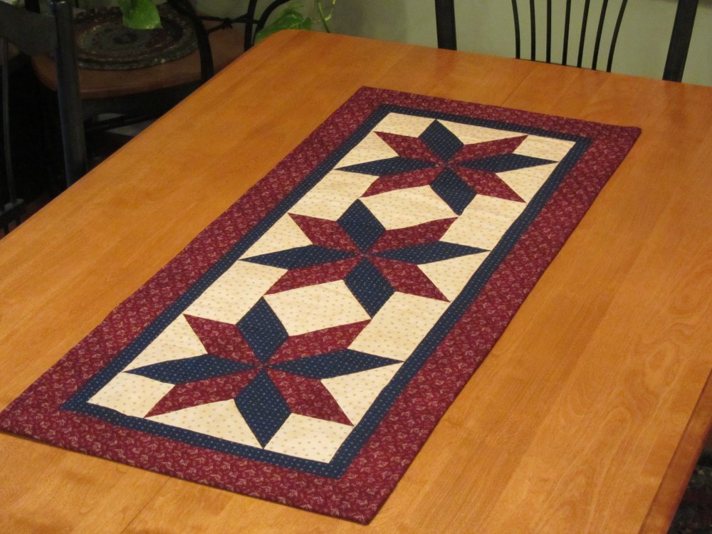 Stars In My Garden Table Runner Pattern Card