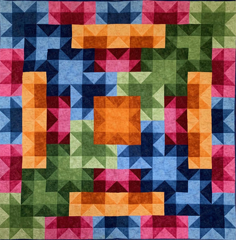 Cascading Stars Quilt Pattern by Karen Combs Studio