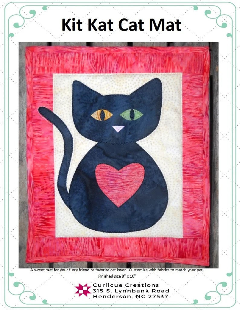 Kit Kat Cat Mat Downloadable Pattern by Curlicue Creations