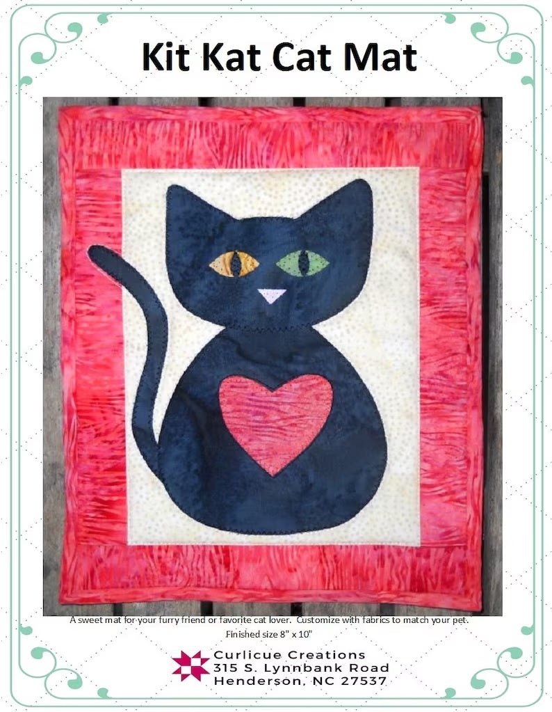 Kit Kat Cat Mat Pattern by Curlicue Designs
