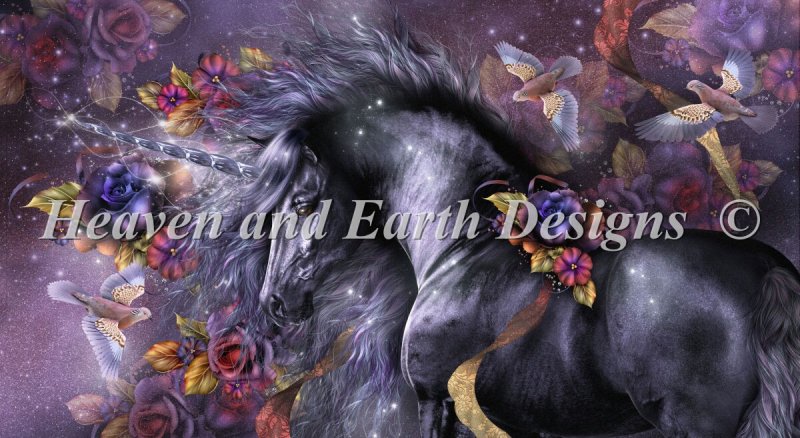 Blue Rose Cross Stitch By Laurie Prindle