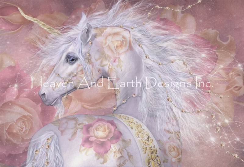 Licorne Florale Cross Stitch By Laurie Prindle