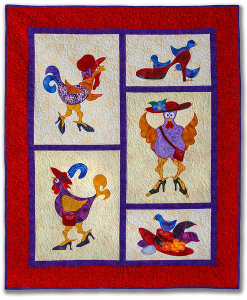 Hens on Heels Quilt Pattern by Needlesongs