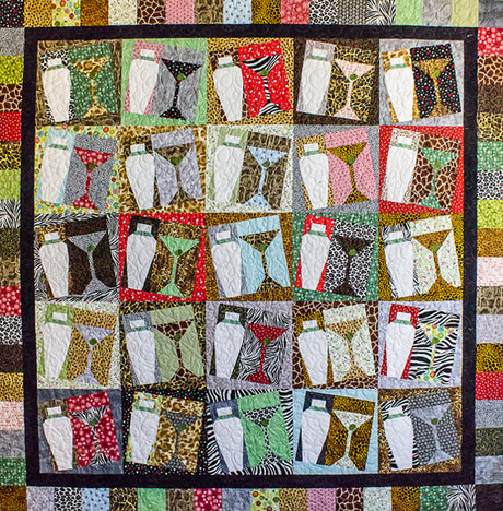 Martini Glass and Shaker Quilt Pattern by Olive Leaf Quilts