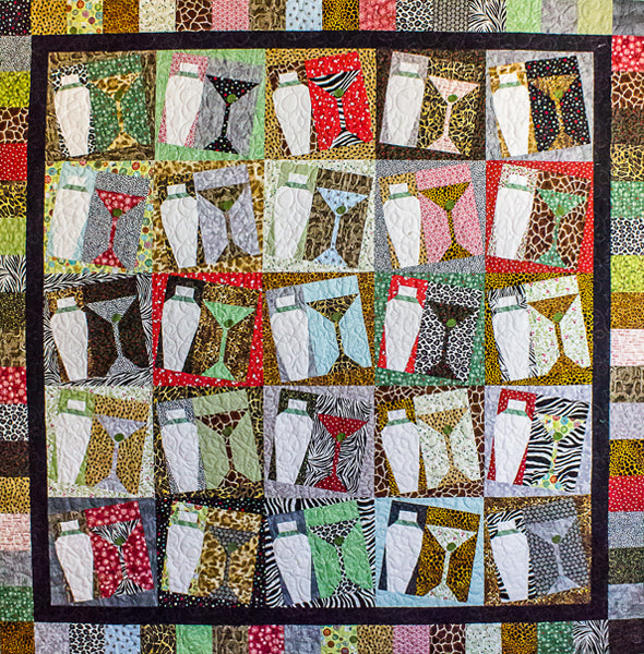 Martini Glass and Shaker Quilt Pattern by Olive Leaf Quilts
