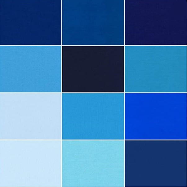 5in Squares Kona Cotton Waterfall Palette, 42pcs/bundle