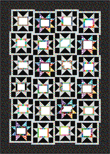 Saw-Tooth Stars & Signatures Quilt Pattern