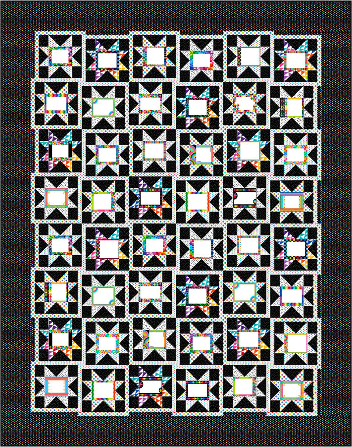 Saw-Tooth Stars & Signatures Quilt Pattern