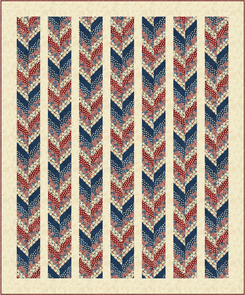 Stars & Stripes Chevrons Quilt Pattern