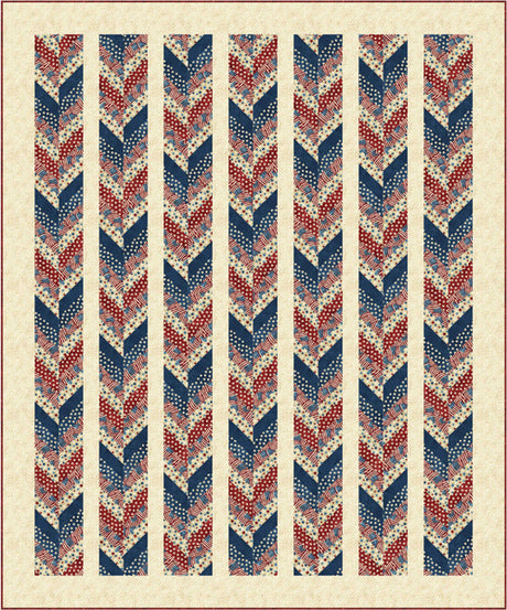 Stars & Stripes Chevrons Quilt Pattern