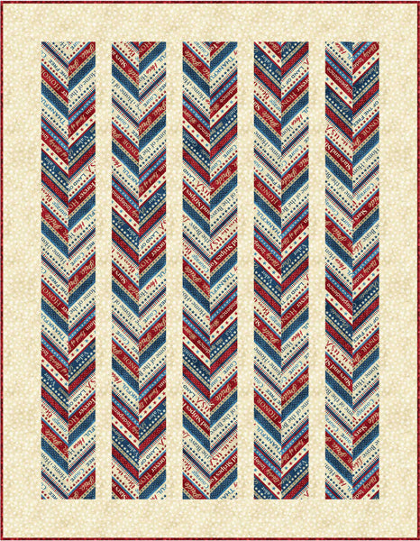 Stars & Stripes Chevrons Quilt Pattern