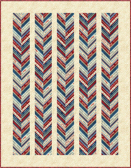 Stars & Stripes Chevrons Quilt Pattern