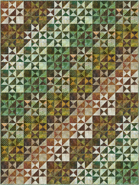 Splashy Split Stars Quilt Pattern by Patti Carey