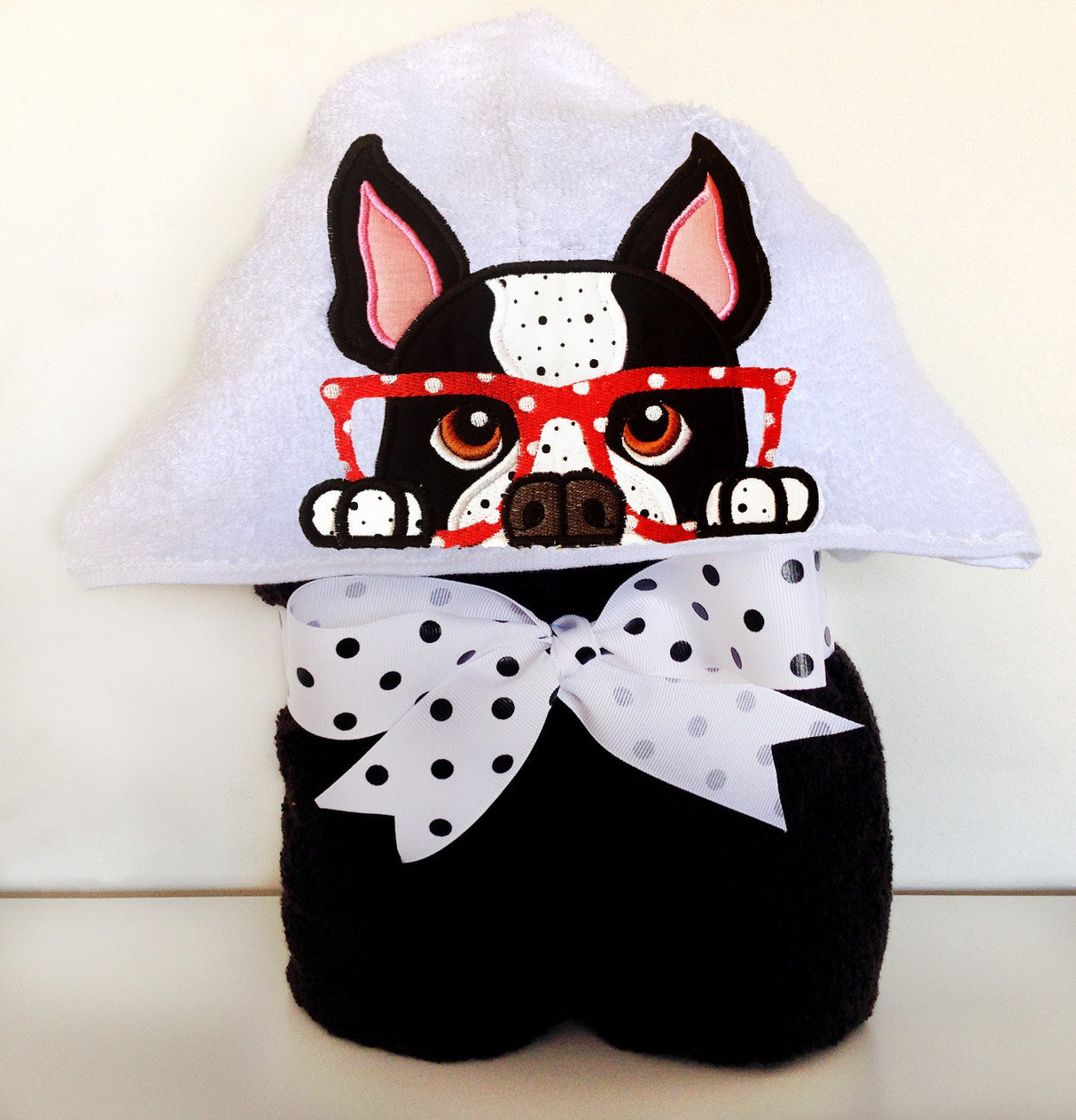 Boston Terrier Peek-A Boo Machine Embroidery Designs
