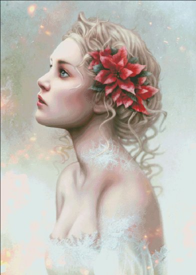 Poinsettia CO Cross Stitch by Cris Ortega