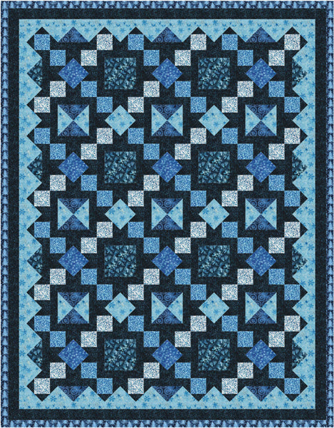 Cobalt Classic Quilt Pattern by Purrfect Spots