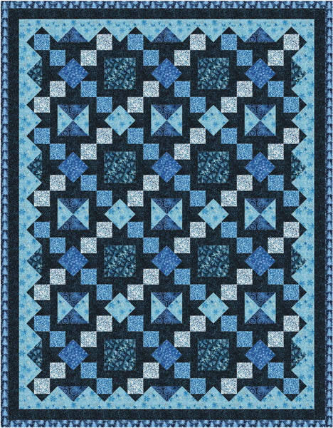 Cobalt Classic Quilt Pattern by Purrfect Spots