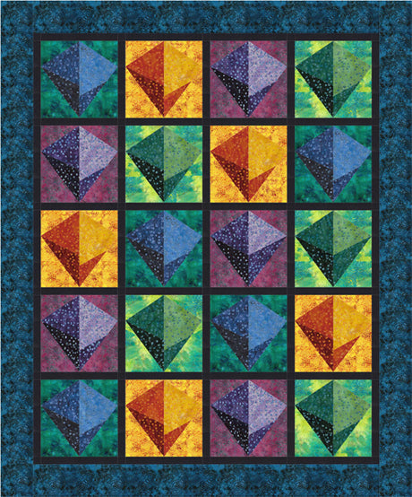 Cosmic Crystals Quilt Pattern by Purrfect Spots