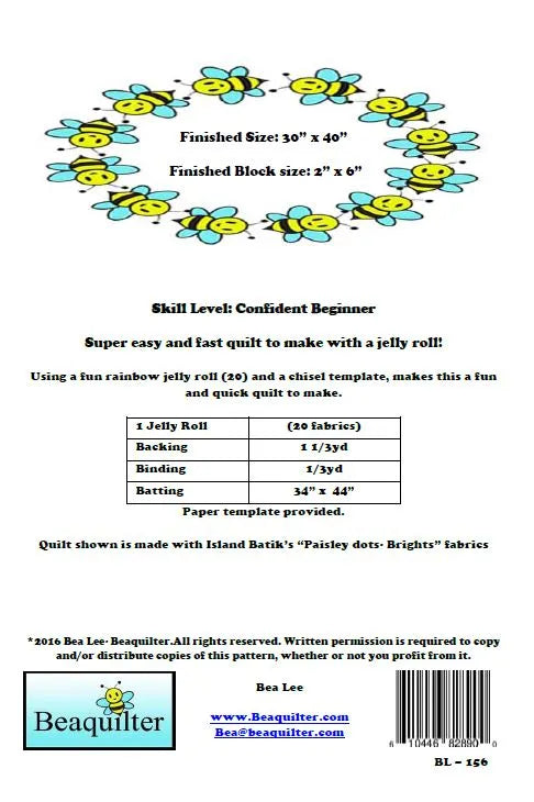 Back of the Baby Dreams Downloadable Pattern by Beaquilter