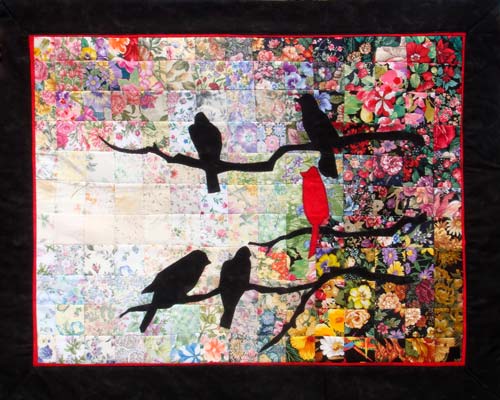 “Red Bird” Watercolor Quilt Kit