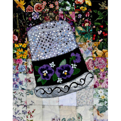 “Rachel’s Sewing Room” Block #3: Thimble of Pansies