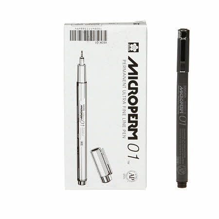 Pigma Microperm Pen .25mm Size 01 - BLACK