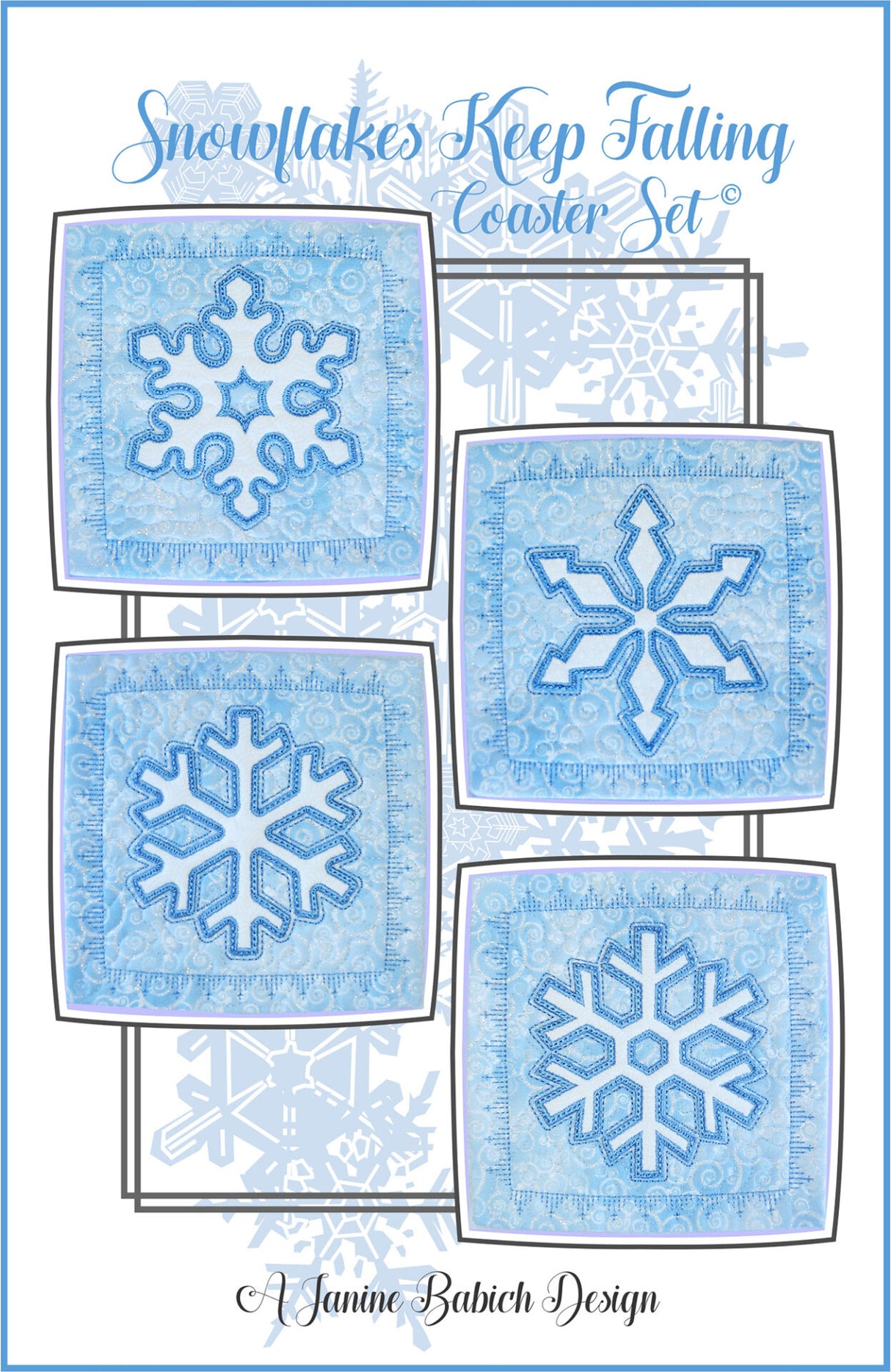 Snowflakes Keep Falling Coasters Downloadable Pattern by Janine Babich