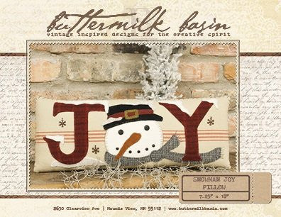 Snowman JOY Pillow