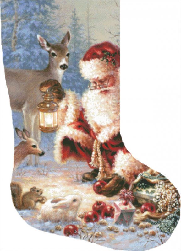 Stocking Abundance of Joy Max Colors Cross Stitch By Dona Gelsinger