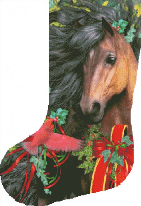 Stocking Merry Morgan Left Cross Stitch By Laurie Prindle