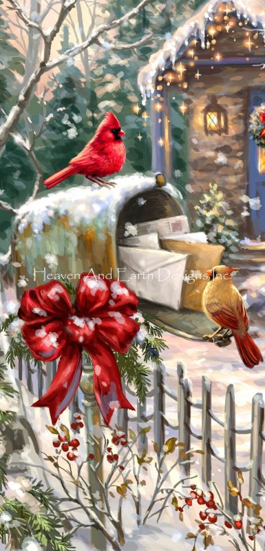 Storykeep Cardinal Cottage Cross Stitch By Dona Gelsinger
